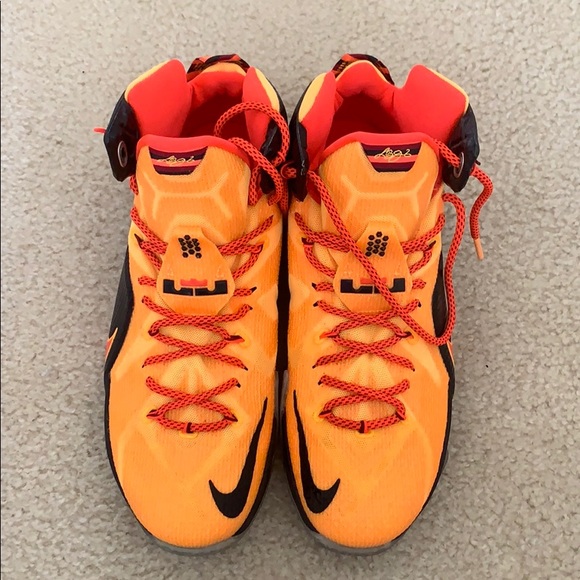 lebron 12 laser orange